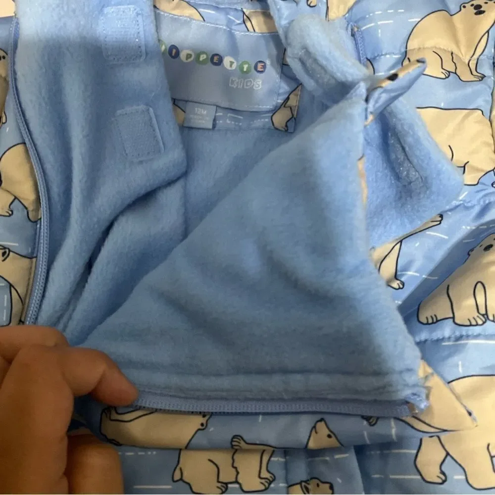 Baby Snowsuit Fleece Lined Size 12M